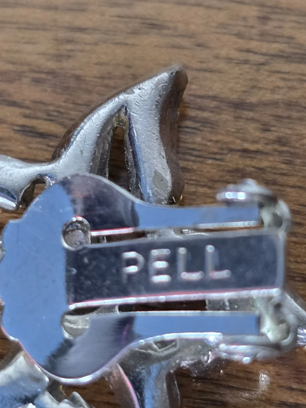 Pell Mid-century Vintage Crystal Starburst Clip-On Earrings - Silver Tone